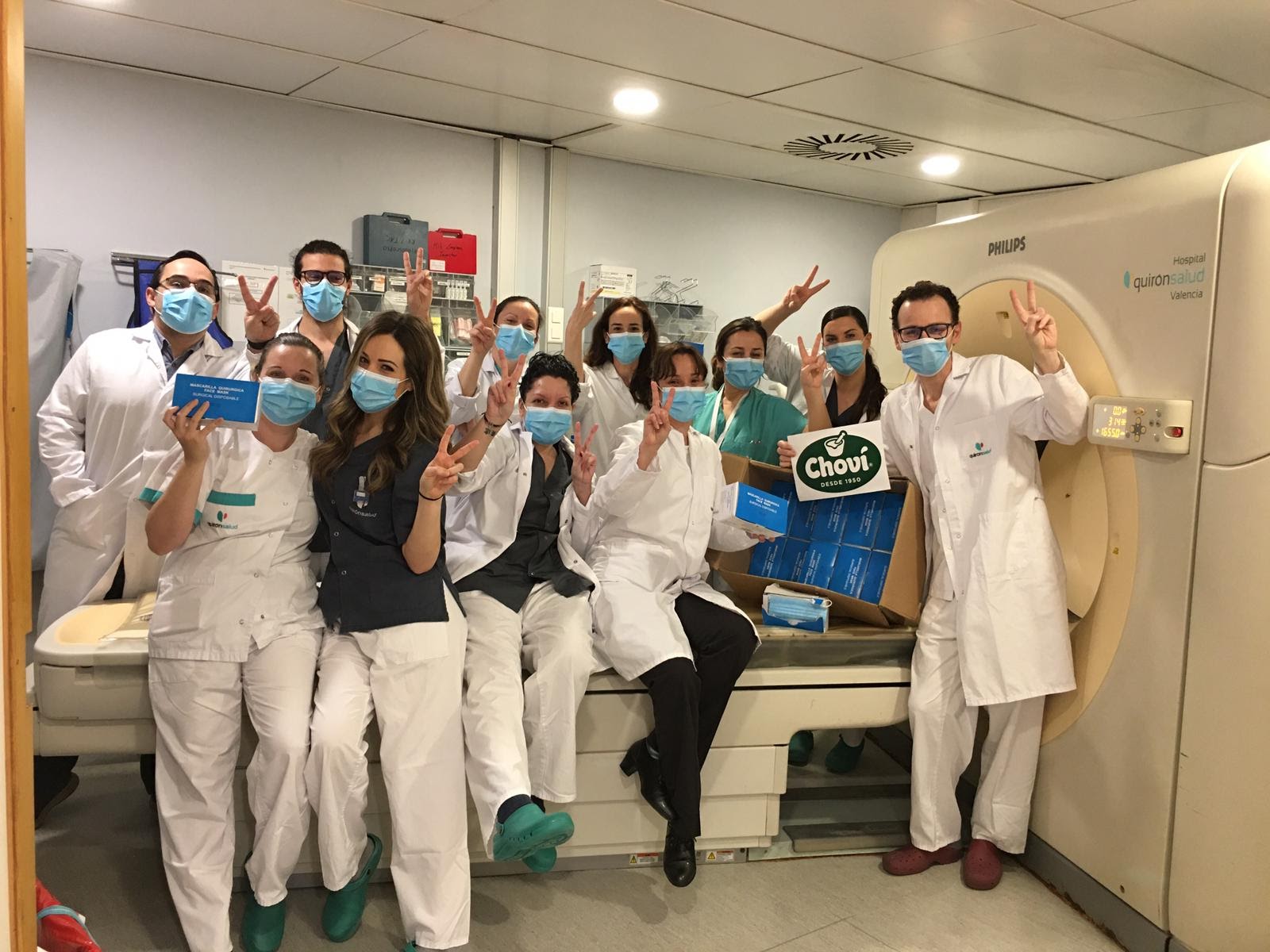 chovi donación mascarillas