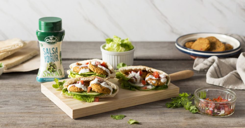 receta de falafel con salsa de yogur