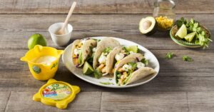Tacos de bacalao con Allioli Choví