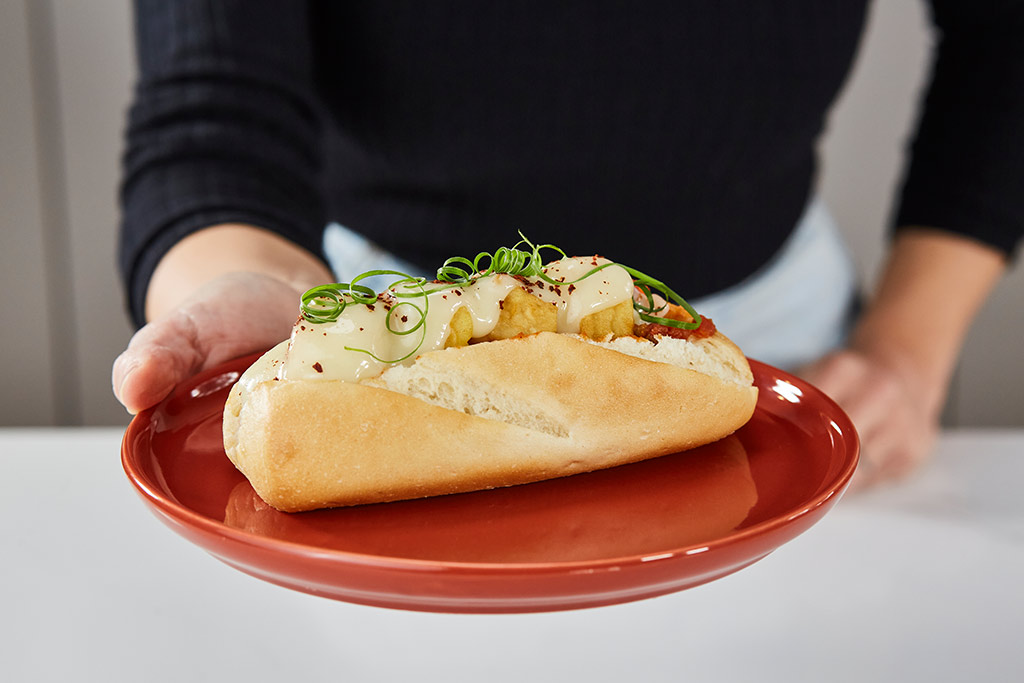 Bocadillo de Bacalao con Pisto y Allioli de Lima