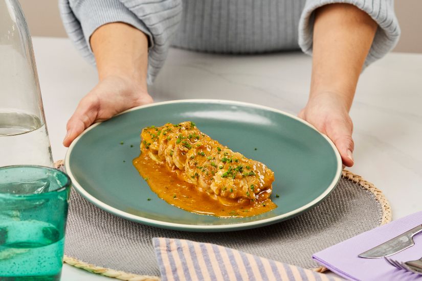 receta de solomillo iberico con salsa cheddar